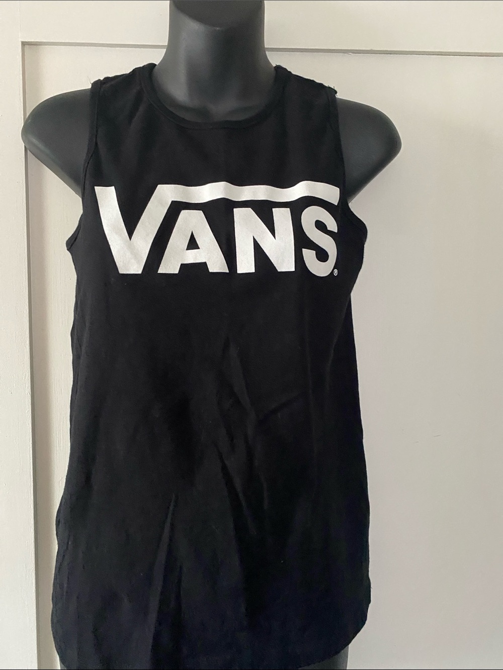 Vans Black Tank with White Logo